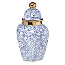 Check spelling or type a new query. Florabelle Tangier Ginger Jar With Lid Blue White Peter S Of Kensington