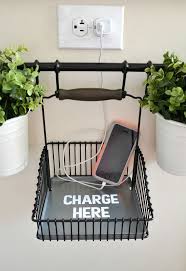 Diy Charging Station Using Ikea S Fintorp System First Apartment Decorating Ikea Diy Home Diy