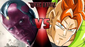 16 shuts his eyes and turns his back to grab: Vision Vs Android 16 By Omnicidalclown1992 On Deviantart