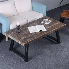 Martin svensson home 890125 rustic coffee table. Rustic Coffee Table Reclaimed Wood Metal Legs Mid Century Modern Coffee Table For Living Room Industrial Solid Wooden Farmhouse Coffee And End Table Sets Low Table 39 3in Buy Online In Belize At Belize Desertcart Com Productid