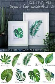 The bundle includes pdf and transparent png (300 dpi) versions of every pattern. Tropical Leaf Free Printable Art Series Of 9 The Happy Housie