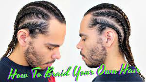 Tutorial How To Braid Cornrow Your Own Hair Protective Style For Curly Hair Men Boxer Braids Ha Curly Hair Men Braiding Your Own Hair Curly Hair Styles
