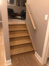 I chose the stair step stain to match the top rail. Looking For Advice On Stair Colour Options Tempted To Paint Risers Trim And Handrail White And Stain Treads Gray Thoughts Designmyroom