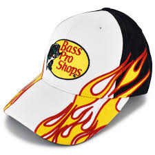 You must have one on your way to your camping site or fishing lake. Martin Truex Jr Bass Pro Shops Sponsor Flames Hat White