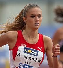 Alica schimdt is one such athlete; File 2018 Dm Leichtathletik 400 Meter Huerden Frauen Alica Schmidt By 2eight Dsc7136 Cropped Jpg Wikimedia Commons