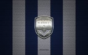 Football club des girondins de bordeaux (french pronunciation: Download Wallpapers Fc Girondins De Bordeaux Logo French Football Club Metal Emblem Blue White White Metal Mesh Background Fc Girondins De Bordeaux Ligue 1 Bordeaux France Football For Desktop Free Pictures For