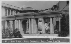 The earthquake had a magnitude estimated at 6.4 mw, and a maximum mercalli intensity of viii (severe). Poly High School Long Beach Cal After Quake 3 10 33 Calisphere