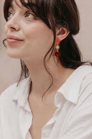 Triple Amber Sun Drop Earrings By Aloë Earrings