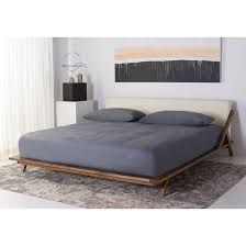 Give your bedroom a modern look with the warmth of this loft queen platform bed configurable bedroom set. Safaviehcouture Devyn Solid Wood And Upholstered Low Profile Platform Bed Wayfair
