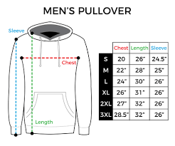 size chart mens pullover hoodie inkaddict