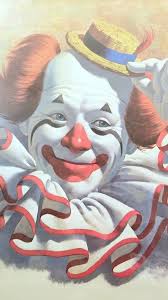 Vintage Arthur Sarnoff Elmo der Clown Zirkus Clown Poster 28 "x 22"