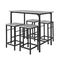 Also known as extra tall bar stools, spectator stools are designed for counters that are 48 inches high. Sobuy Tables With Stools Dining Room Tables With Stools Peninsula Kitchen Ogt11 Hg Sobuy It
