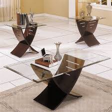 Steve Silver Company Ca125 Cafe 3 Piece Cafe Occasional Table Set Mesas De Vidrio Mesa Centro Sala Sala De Madera
