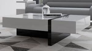 Burton Extension Dining Table In Smoked Glass With Matte Black Steel Base Zuri Furniture In 2020 Coffee Table Rectangle Coffee Table Coffee Table Square