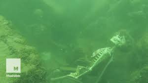 Scuba Diver Stumbles On Underwater Armchair Skeletons Mashable Youtube Some said these skeleton chairs were made in russia in the 19th century. scuba diver stumbles on underwater armchair skeletons mashable