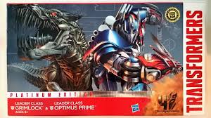 Hasbro transformers 4 aoe platinum edition optimus prime & grimlock figure. Unboxing Hasbro Leader Set Transformers 4 Optimus Prime Grimlock Youtube