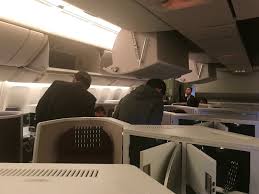 There are five rows in the forward cabin (to the left as you board the aircraft) and four rows in the rear cabin. Flight Review Japan Airlines 777 Business Class Singapore To Tokyo Pointswise