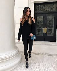 Split back boyfriend sweater + otk boots. What To Wear For A Night Out When It S Cold Popsugar Fashion