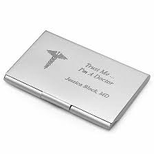 Collection page for business card holders and cases is loaded personalized & engraved gifts buy one, get one 25% off drinkware economy shipping only $6.95 & free on orders $75+ details. Medical Theme Personalized Business Card Holder