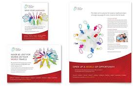 Language Learning Flyer Ad Template Design Flyer Template Online Education Free Education