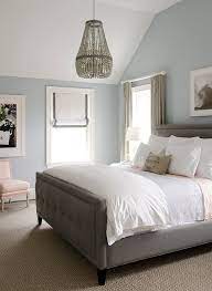 But, to find the right gray for if you like something simple and minimalist, i suggest you to paint your wall monochrome in soft and light grey or white that will blend well with your black. House Of Turquoise Tricia Roberts Noelle Micek Blue Bedroom Walls Home Bedroom Remodel Bedroom