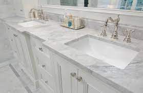 Get free shipping on qualified granite bathroom vanity tops or buy online pick up in store today in the bath department. Super White Granite Looks So Elegant With This Bumped Out Bathroom Vanity A Unique Feature In An Granite Bathroom Super White Granite White Granite Bathroom