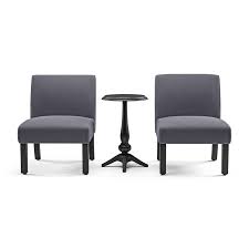 Shop wayfair for the best accent chair and table set. Furniture Of America Lapira Wood 3 Piece Accent Chair And Table Set In Gray Idf Ac6332 3pk