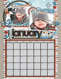 January Calendar Page Calendar Pages Scrapbook Calendar Calendar Layout
