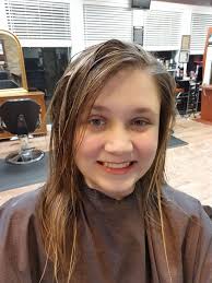 Ms. Kim's blonde hair transformation process