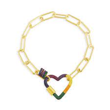 Shop apm monaco men's & women's new season collection online at milanstyle.com. Kettenarmband Mit Herz Und Regenbogenmotiv Silber Vergoldet Apm Monaco