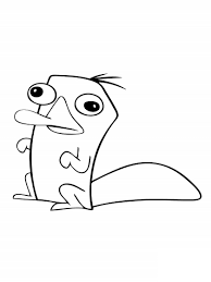 Perry the platypus is one of the principle characters in the cartoon series phineas and ferb. Cute Perry The Platypus Coloring Page Free Printable Coloring Pages For Kids