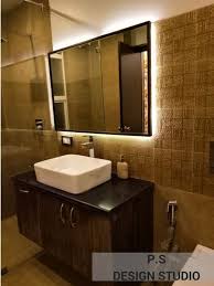 Vector sink with cabinet and faucet. Pale Shade Wash Basin And Wooden Cabinets In Bathroom By Seema Rawat
