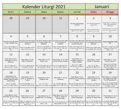 Tahun liturgi terdiri dari dua lingkaran kehidupan yesus, yaitu : Download Kalender Liturgi Januari 2021 Tahun B 1 Pdf Excel Dan Jpeg Enkosa Com Informasi Kalender Dan Hari Besar Bulan Januari Hingga Desember 2021