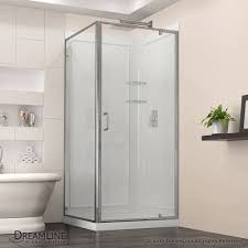 Flex 36 Inch X 36 Inch X 76 75 Inch Framed Corner Shower Kit In Chrome With Shower Base In White Corner Shower Kits Frameless Shower Enclosures
