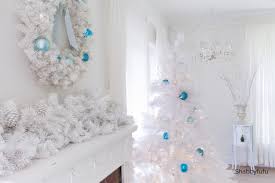 This festive, bright, and durable christmas garland comes strung with warm white lights, and it can be used indoors and. Blue Christmas Decorations Vintage Coastal Holiday Shabbyfufu Com