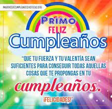 ¡feliz cumpleaños mi primo querido!, esto es lo que la palabra primo significa para mí. Imagenes De Cumpleanos Para Primos Hombres Citas De Cumpleanos Tarjeta Feliz Cumpleanos Prima Felicitaciones De Cumpleanos