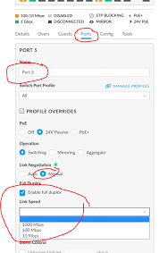 The unifi switch 48, provides 48 x 1gb standard ports, along with 2 x 10gb sfp+ ports, and 2 x on the 5ghz band, the unit has a maximum throughput of 1733mbps (1.73gbps), and the 2.4ghz band. How Do I Manually Specify Port Speed And Duplex Settings On Unifi Switch 48 Poe 750w Ubiquiti Community