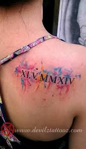 Roman numbers tattoo tatouage chiffres romains k zam artist. Pin En Tier Tattoo