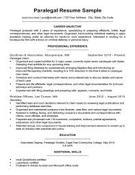 paralegal resume samples resume format