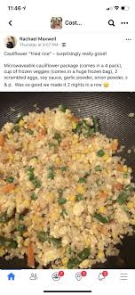 Tasty cauliflower fried rice is the low carb, paleo recipe that satisfies your craving for takeout. Pin By Holly Marchand On Costco Meal Ideas Fried Cauliflower Frozen Veggies Cauliflower Fried Rice