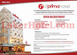 Alamat melamar loker di pt.tsm security jakarta. D Primahotel Jakarta Loker Lowongan Kerja Hotel