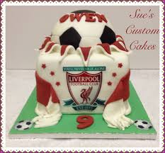 This liverpool football birthday cake from caker street is beautifully crafted with handmade decorations and in some cases we use toy toppers as per customer's demand. Liverpool Fc Soccer Cakes