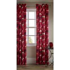 Red plush crushed velour faux velvet pencil pleat / eyelet ring top curtains | ebay. Wilko Evelyn Red Poppy Curtain 228x228 Curtains Curtains Ready Made Red Poppies