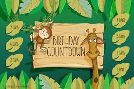 Jungle Birthday Countdown Printable Free Printable