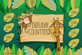 jungle birthday countdown printable free printable