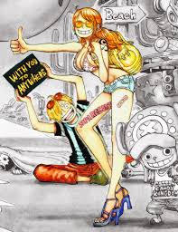 One Piece-talk... — jiofreed: Sanji and Nami from One Piece color...