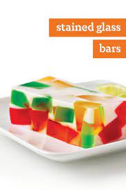 Stained Glass Bars Summer Is The Perfect Time To Break Out Your Favorite Jell O Recipes Click Here To Find Stained Glass Cookies Glass Bar Cocktail Desserts