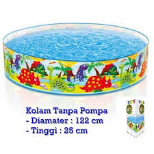 Pelampung untuk berenang (tersedia berbagai model seperti bentuk bebek, rompi, donat, model dipasang dibahu, dll. Harga Diskon Kolam Renang Anak Tanpa Pompa Dino Snapset Pool Intex 58474 Shopee Indonesia