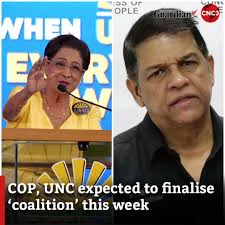 Arrangements between the United National Congress and the Congress of the  People are being finalised this week, UNC political leader Kamla  Persad-Bissessar said