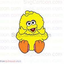 Big Bird Baby Sesame Street Svg Dxf Eps Pdf Png Big Bird Sesame Street Baby Svg